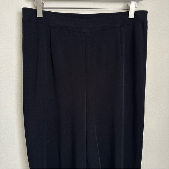 Exclusively Misook Black Acrylic Pull On Dress Pants Size Large Petite - Picture 4 of 8